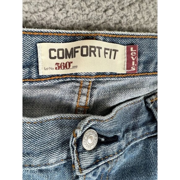 Levis 560 Mens Comfort Fit Tapered Jeans Size 36x30 (ACTUAL 34x28.5) USA Classic - Picture 8 of 16